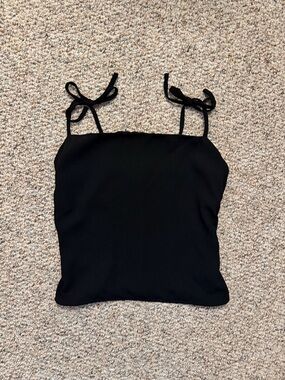 Free people Kourt black tie cami